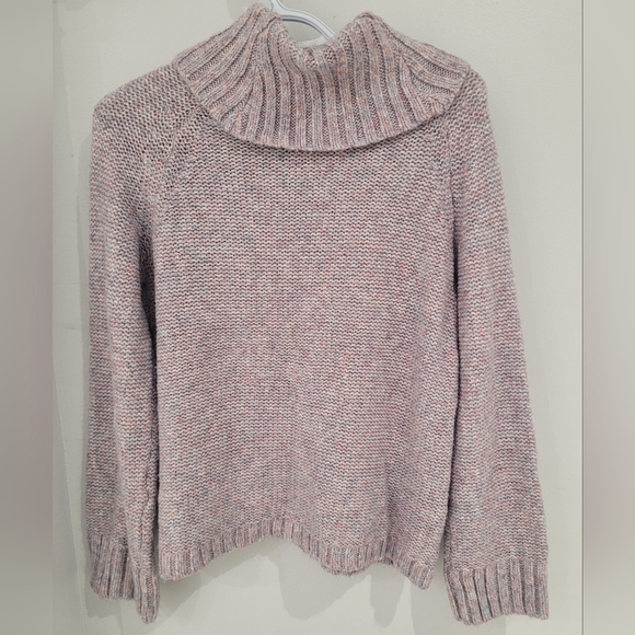 Reitmans Cozy Lilac, Pink And Blue Cable Knit Turtleneck Sweater-Small/Medium - Picture 5 of 5